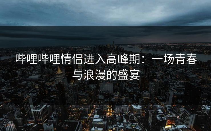 哔哩哔哩情侣进入高峰期：一场青春与浪漫的盛宴